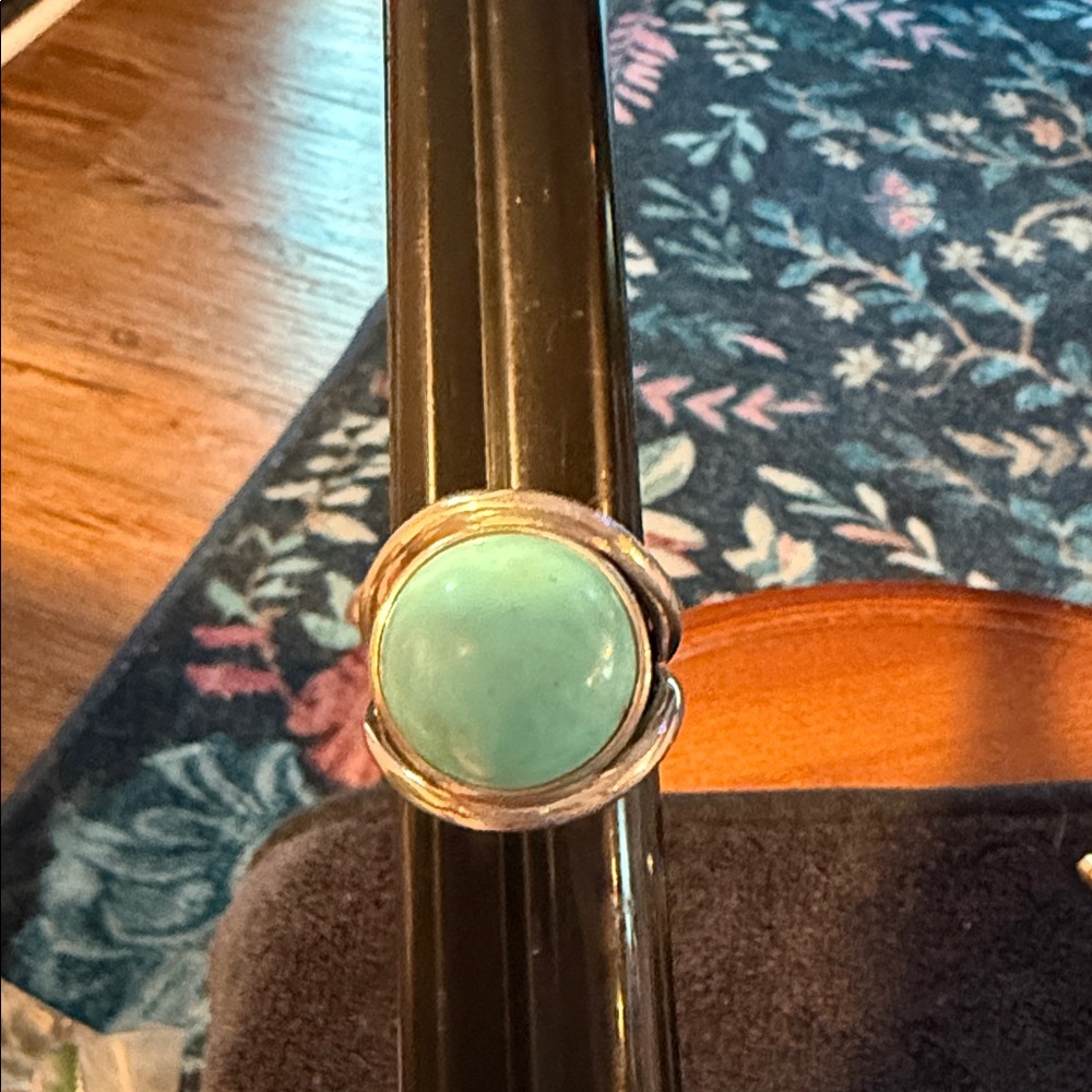 Sterling Silver Amazonite Statement Ring Large Do… - image 5